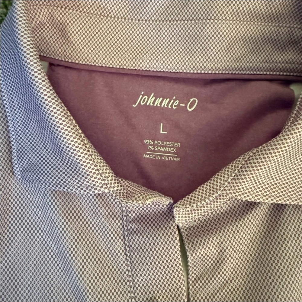 Johnnie-O Purple Patterned Golf Polo Shirt